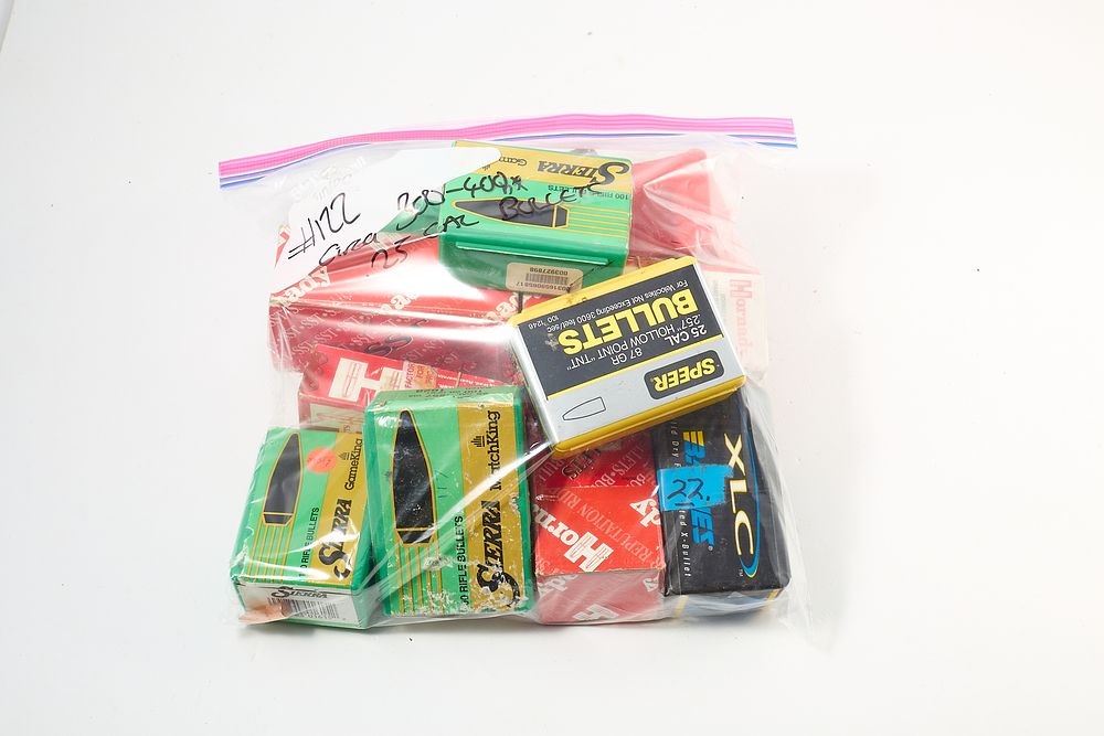 Lot 1065: ASSORTED BULLETS 25 CAL;