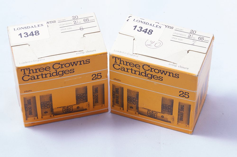 Lot 1269: 20 BORE, THREE CROWNS, 123 OF - 65MM - 6 SHOT