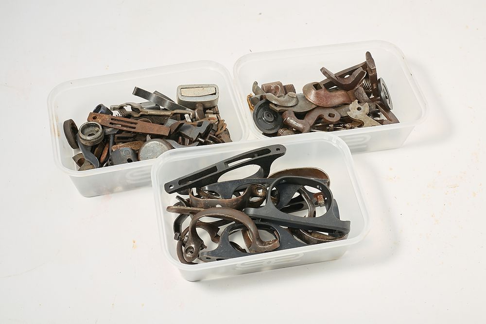 Lot 1317: TRIGGERGUARDS, HAMMERS, LOCKS ETC