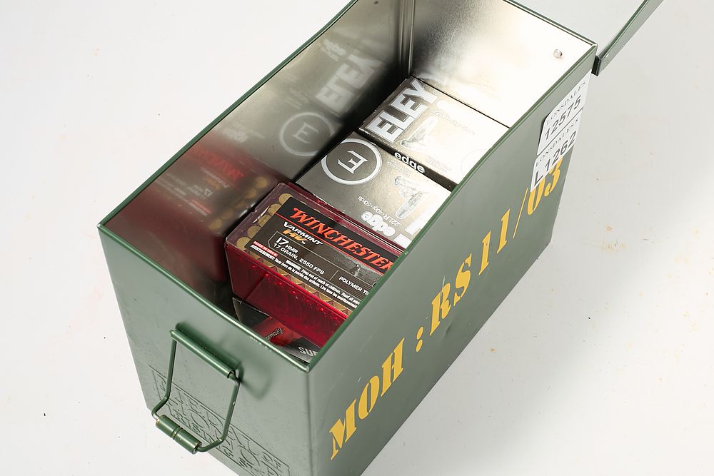 Lot 1262: 22 LR 250 of, 17 HMR 50 of;