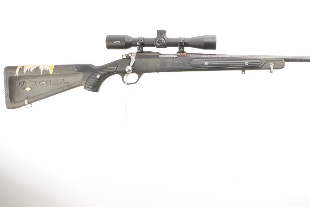 Lot 433: RUGER A MOD 77/17.17 HMR BOLT ACTION WITH HAWKE SCOPE Ser No 703-18044