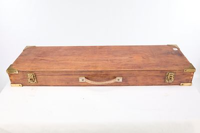 WOODEN CASE WITH BRASS CORNERS
