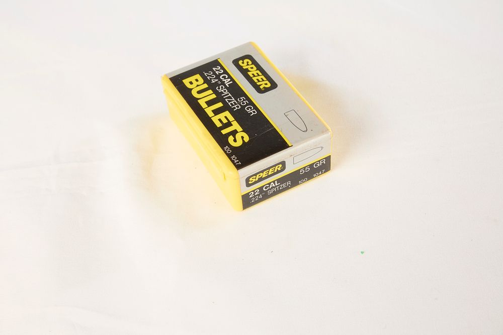 Lot 457: 22 CAL 55 GR .224 SPITZER SPEER 100 OF