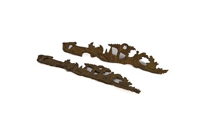 2 BRASS SIDEPLATES FOR MUZZLELOADING PISTOL, RIFLE OR SHOTGUN
