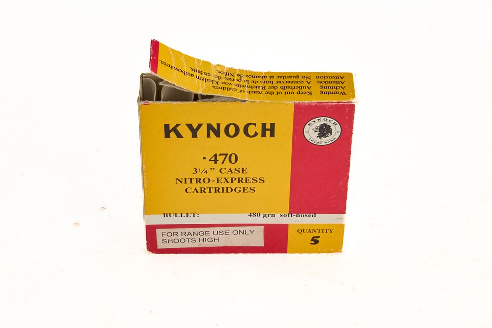 Lot 180: KYNOCH .470 3 1/4" CASE NITRO-EXPRES CARTRIDGES 480gr SOFT-NOSED, 3 OF