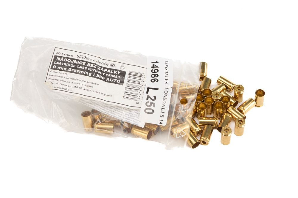 Lot 250: 9mm (.380 AUTO) BRASS, SEALED, 100 OF