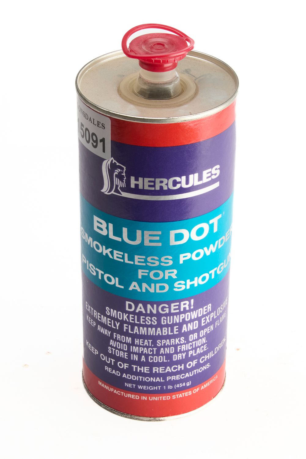 Lot 261: HERCULES BLUE DOT SMOKELESS POWDER FOR PISTOL AND SHOTGUN