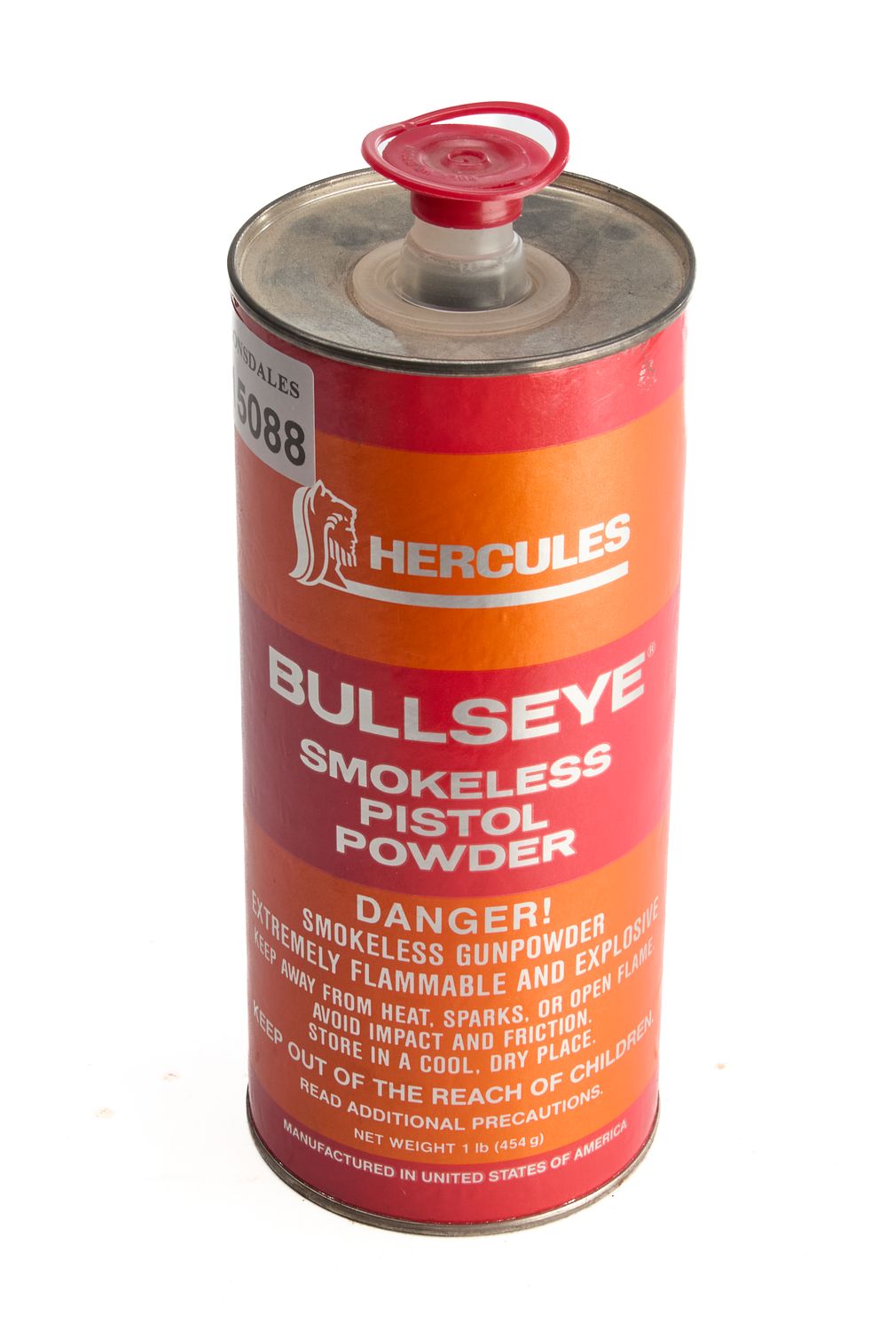 Lot 291: HERCULES BULLSEYE SMOKELESS PISTOL POWDER