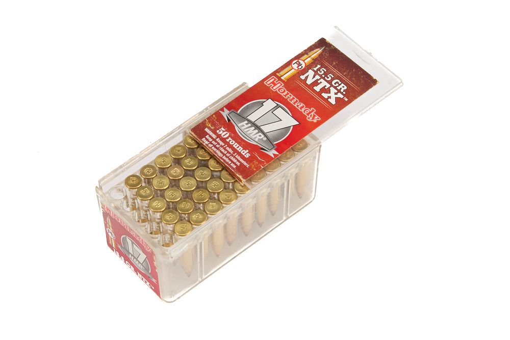 Lot 161: HORNADY .17 HMR NTX, 45 OF