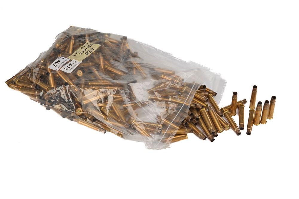 Lot 407: .303 HXP ONCE-FIRED BRASS 250 OF