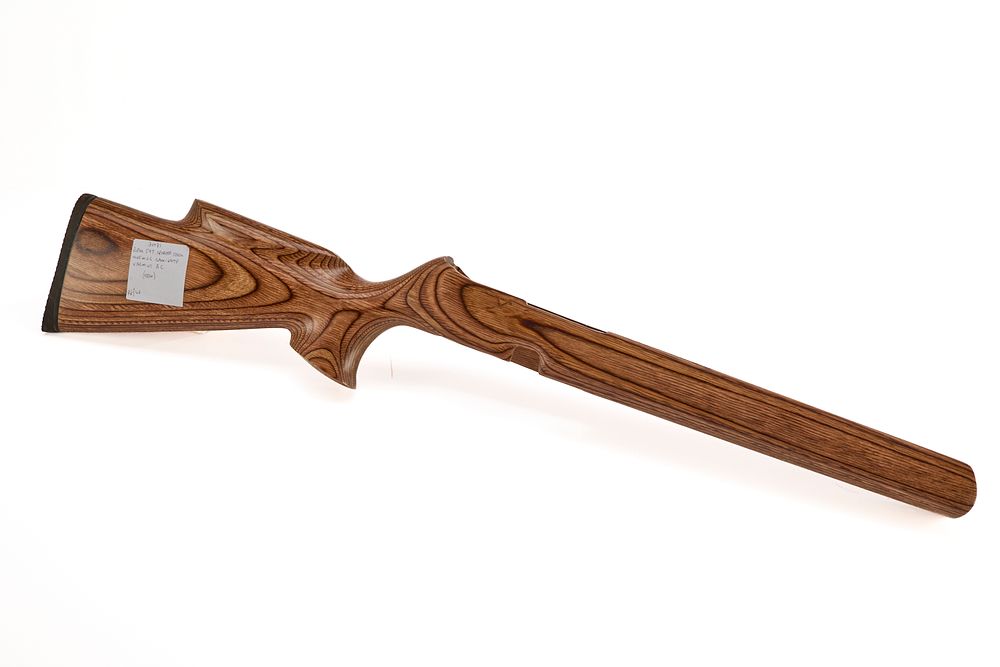Lot 428: BOYDS REM 597 LAMINATE SPORTER STOCK, NUTMEG LAMINATE .920" BC