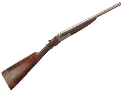 JAMES LAWSON A 12-BORE BOXLOCK EJECTOR Ser No 49330;. Wooden butt and extension, plate absent 