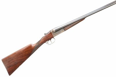 AYA A 25 12-BORE BOXLOCK EJECTOR Ser No 505554;. Chequered butt, chequered straight grip and 