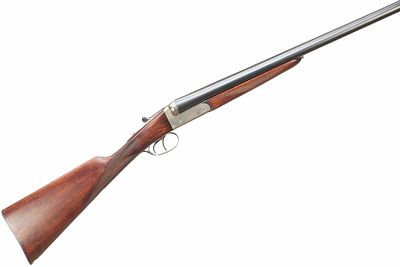 MASTER A 12-BORE BOXLOCK EJECTOR Ser No 109748;. Hard rubber butt, chequered straight grip and 