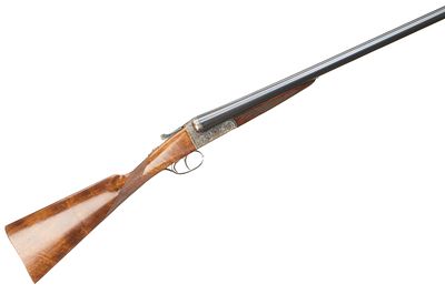 AYA A No 4 12-BORE BOXLOCK EJECTOR Ser No 448697;. Chequered butt, straight grip and forend. 