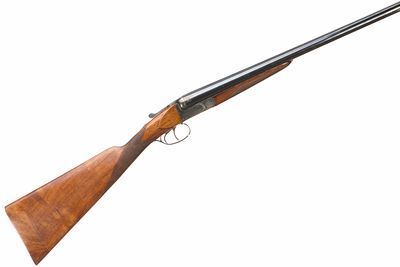 FN A 12-BORE BOXLOCK EJECTOR Ser No 3248;. Ribbed extension to butt, chequered straight grip and 