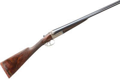 WEBLEY & SCOTT A Mod 500 BOXLOCK EJECTOR Ser No 93707;. Ventilated rubber butt with convex 