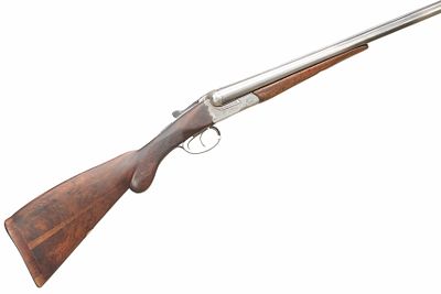 KARL KORMES A 12-BORE BOXLOCK EJECTOR Ser No 10604;. Chequered butt, reworked stock, rounded 