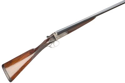 WEBLEY & SCOTT A SCREW-GRIP PATENT 12-BORE BOXLOCK EJECTOR Ser No 95822;. Cushioned butt 