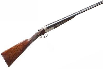 WEBLEY & SCOTT A Mod 700 BOXLOCK EJECTOR Ser No 127055;. ll-fitting horn butt, chequered 