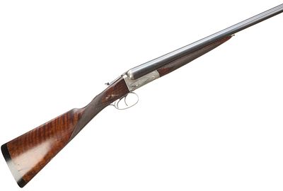 JOHN WILKES A 12-BORE BOXLOCK EJECTOR Ser No 4068;. Chequered, ebonite extension to butt 