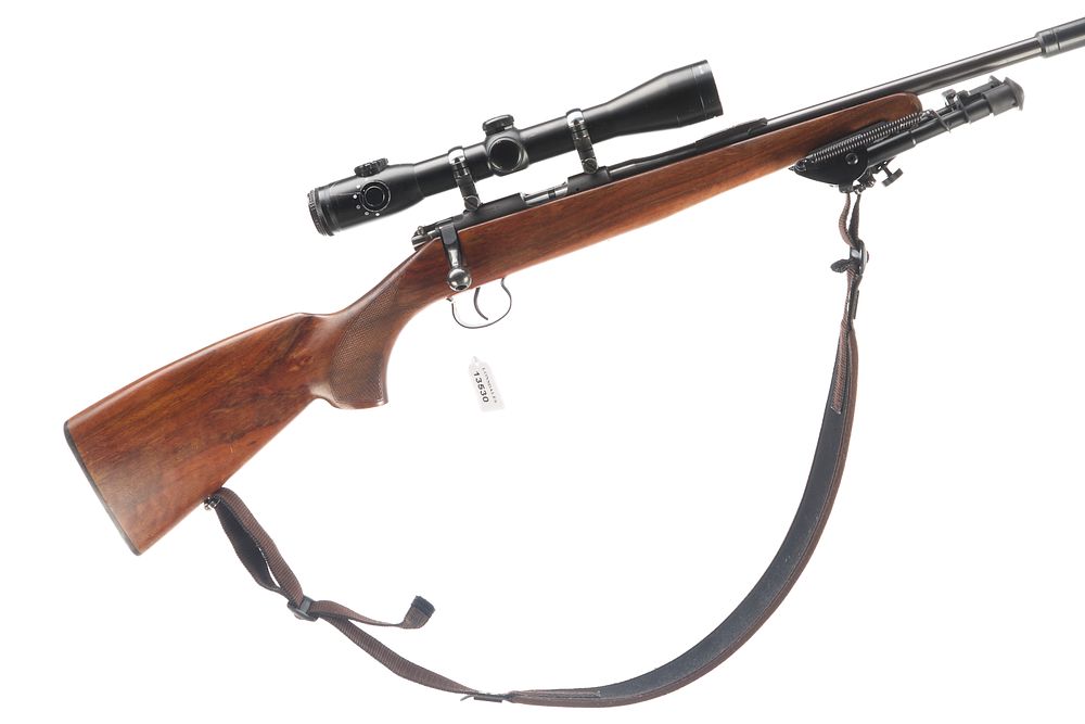 Lot 400: BRNO A Mod 2 E-H.22 BOLT-ACTION WITH NIKKO & STERLING 4x40 SCOPE AND MODERATOR Ser No 428807