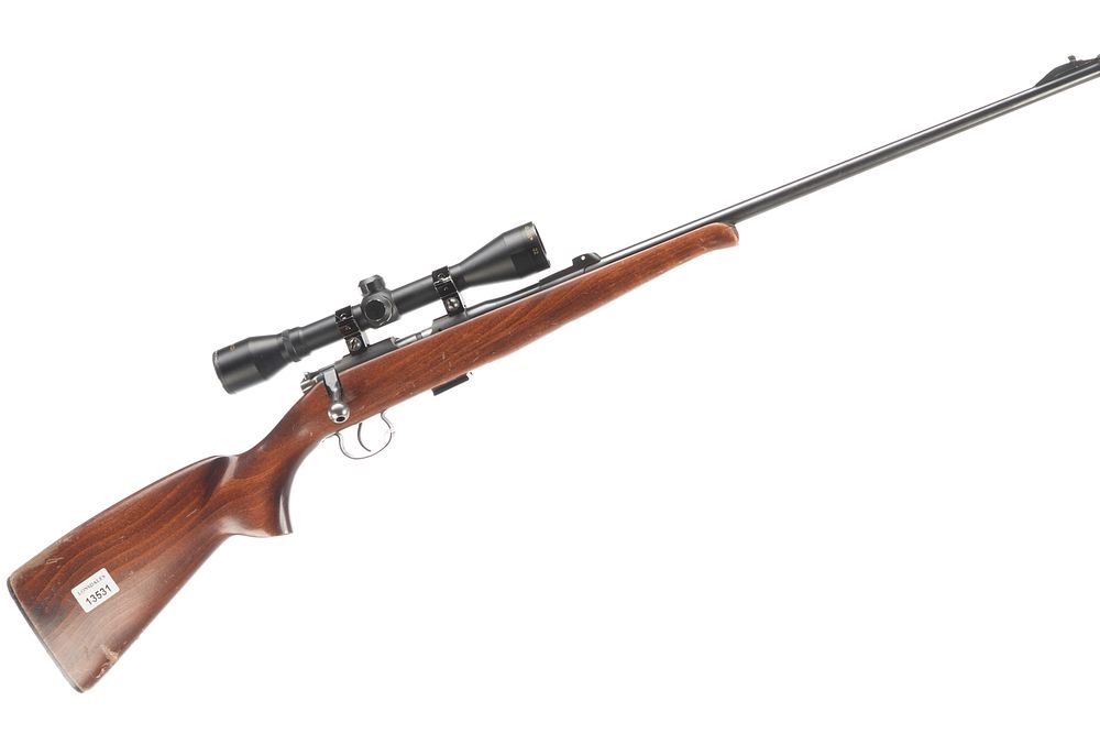 Lot 401: CZ A .22 LR BOLT-ACTION WITH MODERATOR AND TASCO SCOPE Ser No 631377