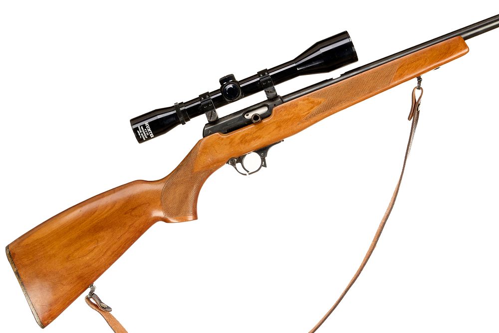 Lot 408: BRNO A .22 LR SEMI-AUTO WITH HUNTER 4X40 SCOPE AND SLING Ser No 49299