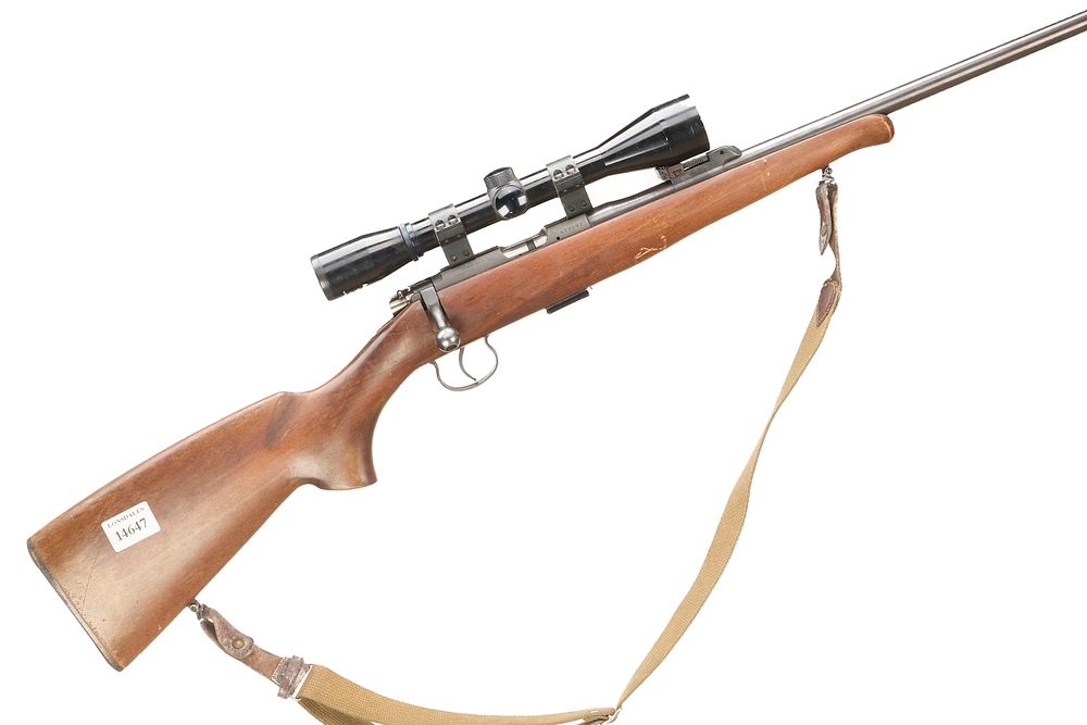 Lot 414: BRNO A .22 LR BOLT ACTION WITH PARKER HALE MODERATOR, SCOPE AND SLING Ser No 459092