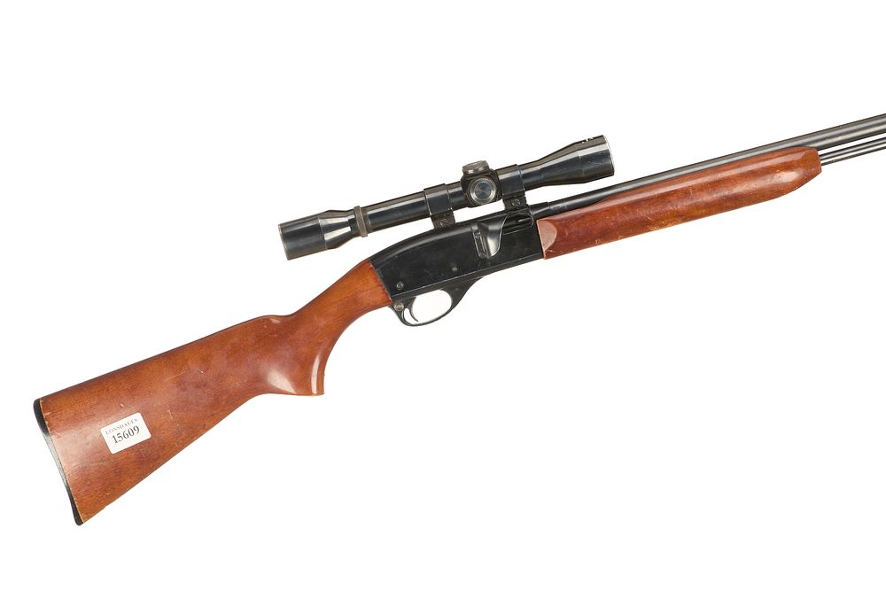 Lot 442: REMINGTON A Mod 552 SPEEDMASTER .22 LR SEMI AUTO WITH SCOPE Ser No A1571022