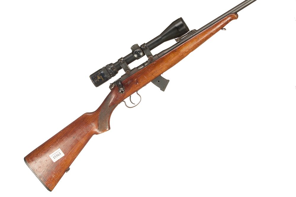Lot 444: BRNO A Mod 2 .22 BOLT-ACTION WITH NIKKO & STERLING 3-9X40 SCOPE Ser No 216733