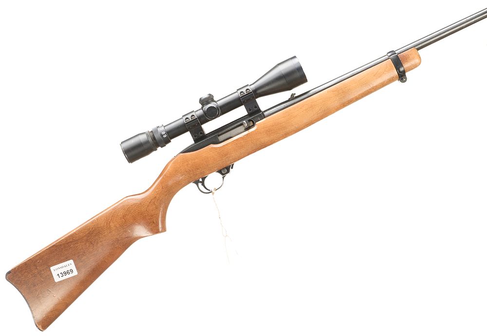 Lot 472: RUGER A .22 SEMI-AUTO  WITH RWS SCOPE Ser No 237-39733