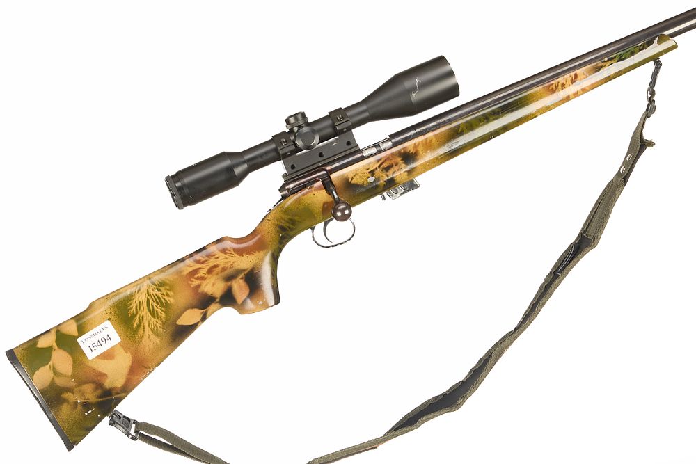 Lot 480: BSA A Mod CENTURY .22 RF BOLT ACTION RIFLE WITH SCOPE SER NO V2883