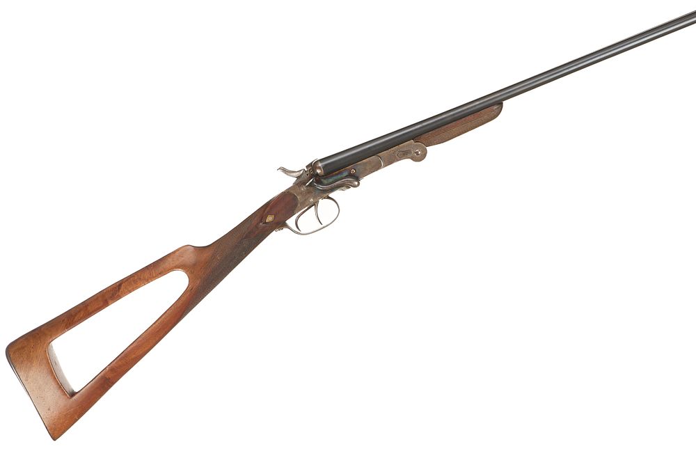 Lot 538: BELGIAN A FOLDING .410 HAMMER ACTION Ser No NVSN