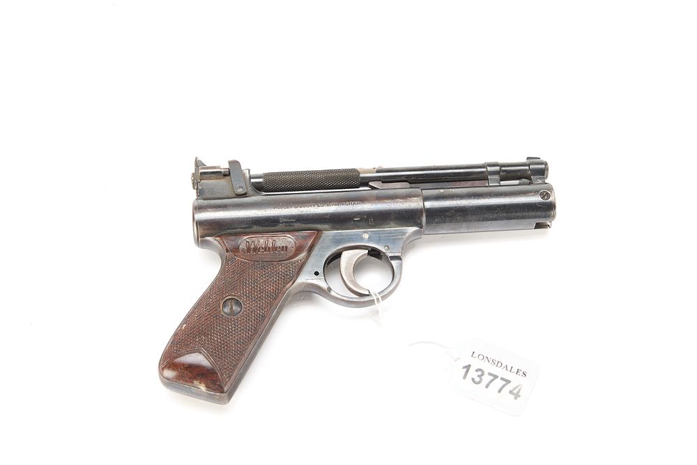 Lot 573: WEBLEY A Mod SENIOR AIR PISTOL Ser No 1585