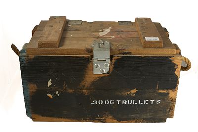 V WOODEN AMMO BOX