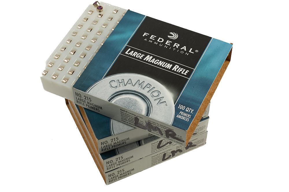 Lot 199: FEDERAL AMMUNITION LARGE MAGNUM RIFLE PRIMERS, 400 OF;