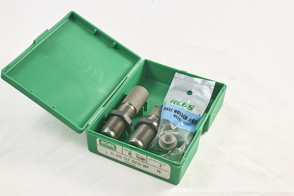 Lot 470: RCBS 30/30 WCF FL Die Set with No.2 Shell Holder