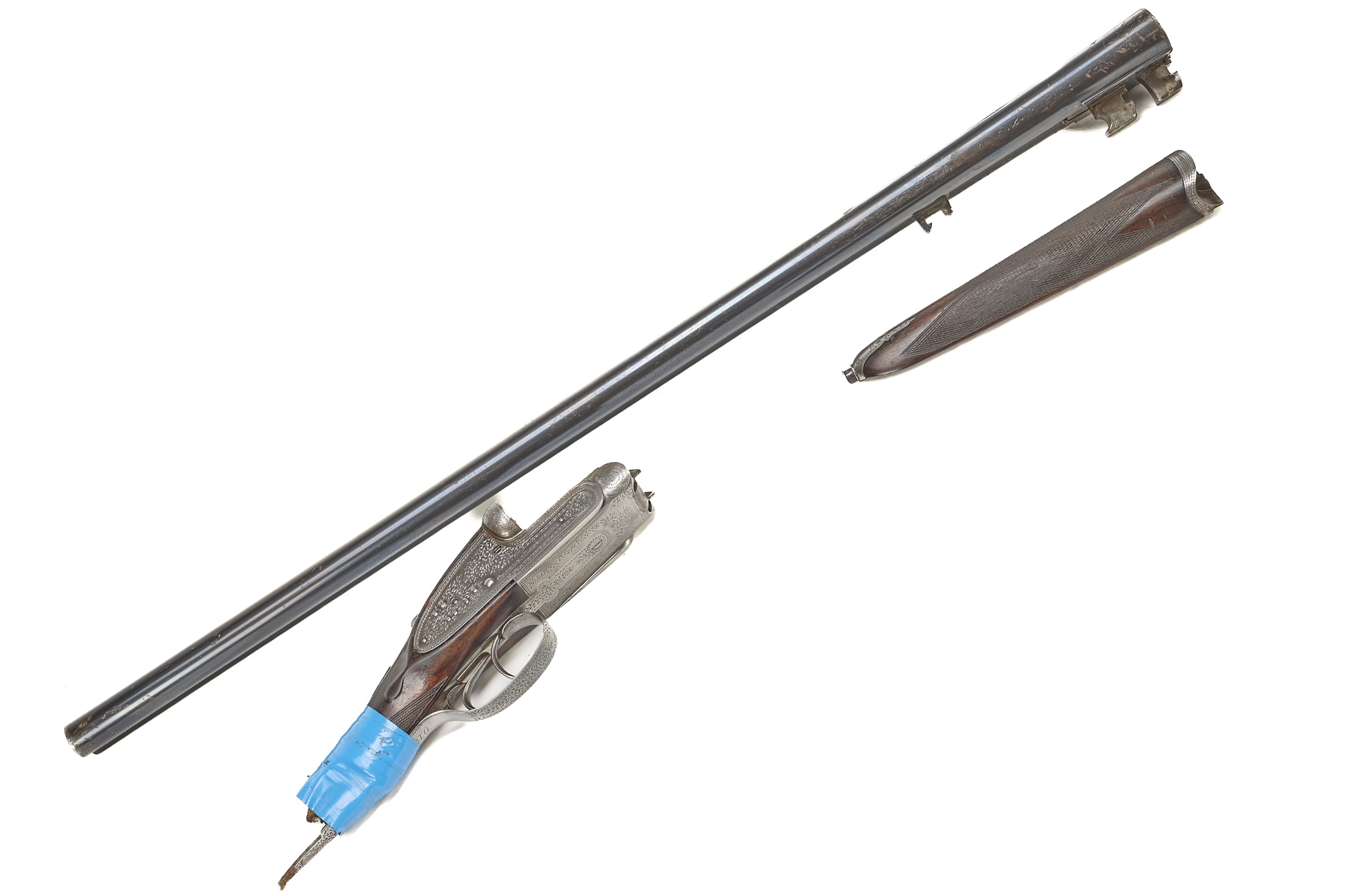 CHARLES LANCASTER A THE PARTS OF A 12-BORE SIDELOCK EJECTOR Ser No 013578;
