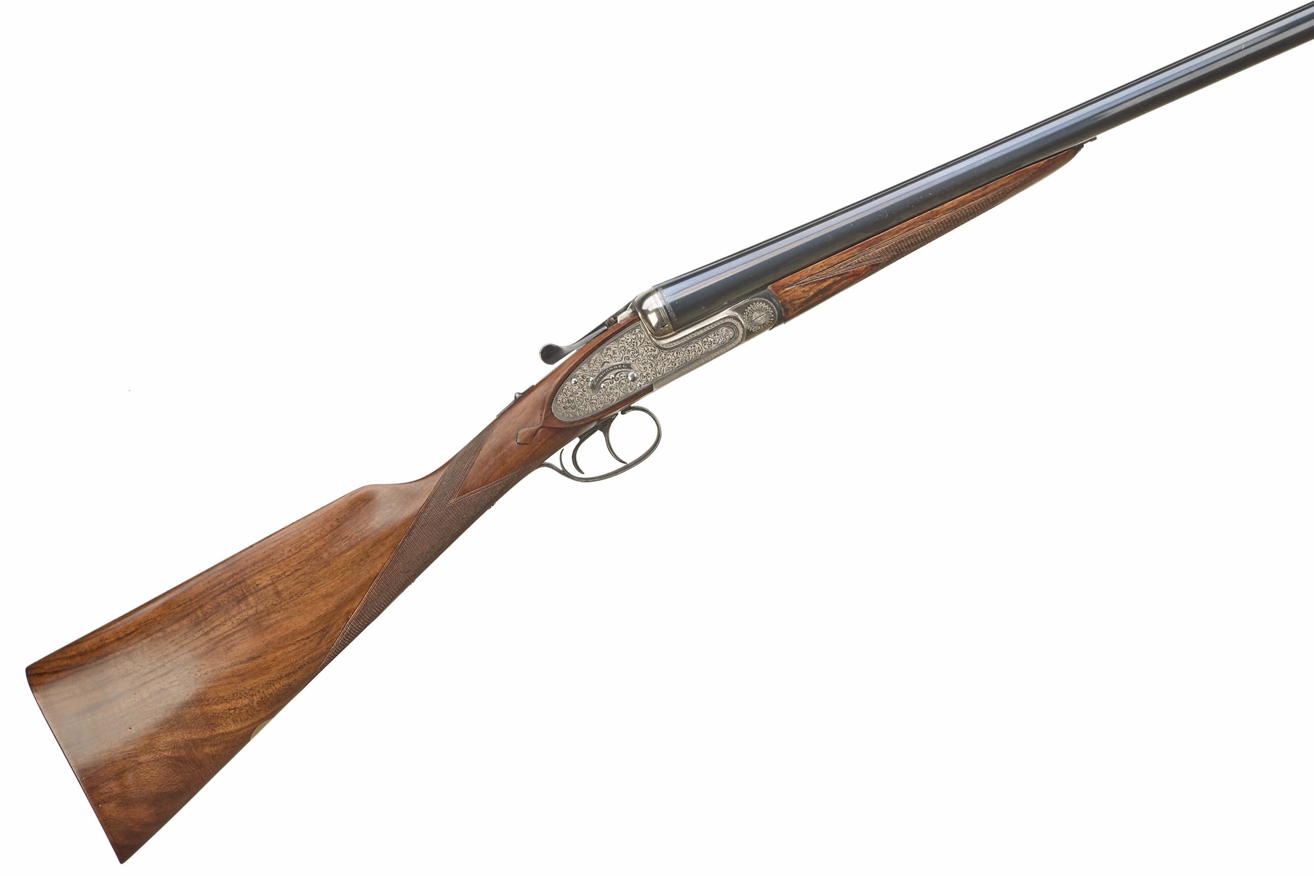 GOROSABEL A SILVER DE LUXE SIDELOCK EJECTOR cw SPARE BARRELS Ser No PG112252;