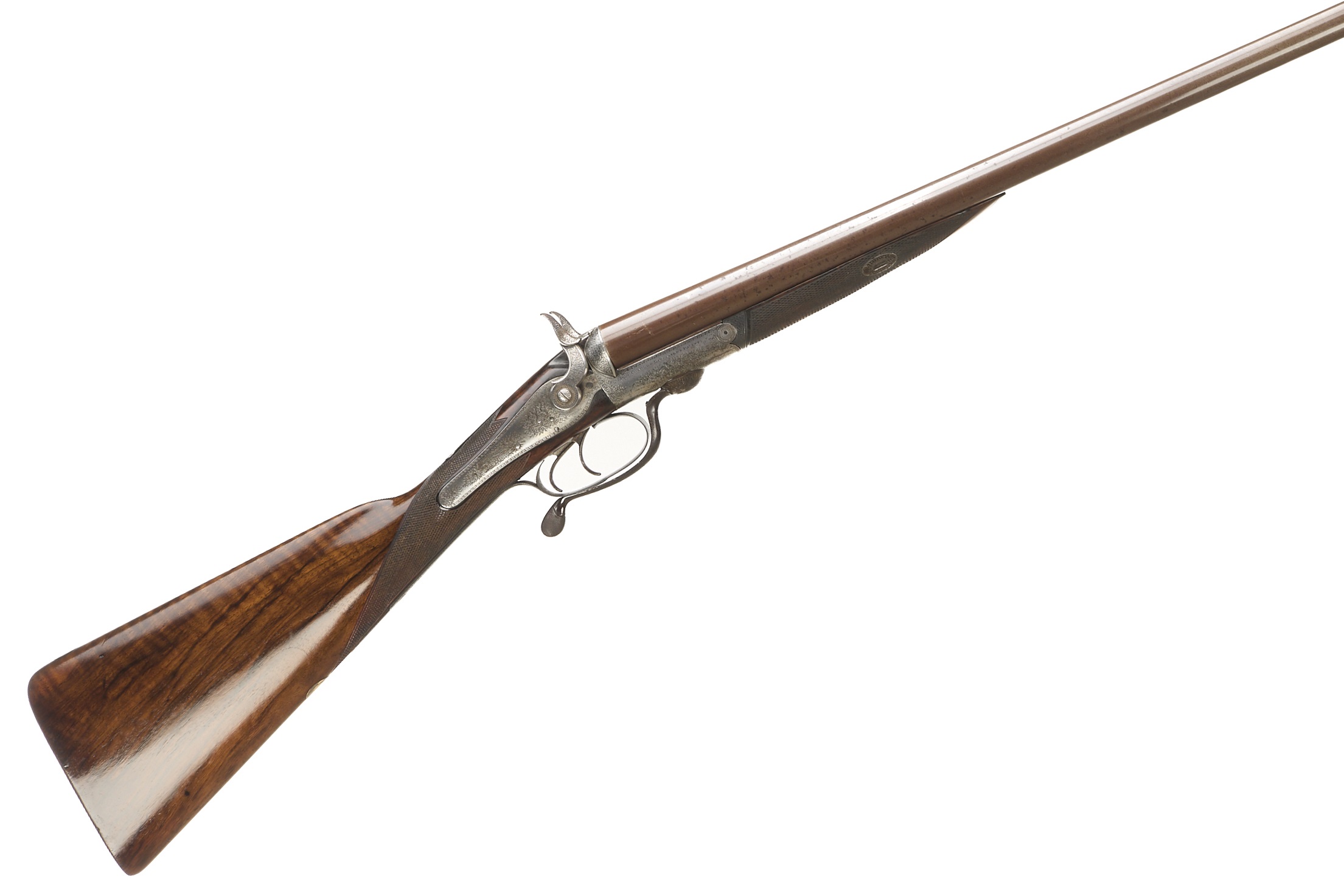 CHARLES LANCASTER A 12-BORE SLIDE & TILT ROTARY UNDERLEVER HAMMERGUN Ser No 4271;