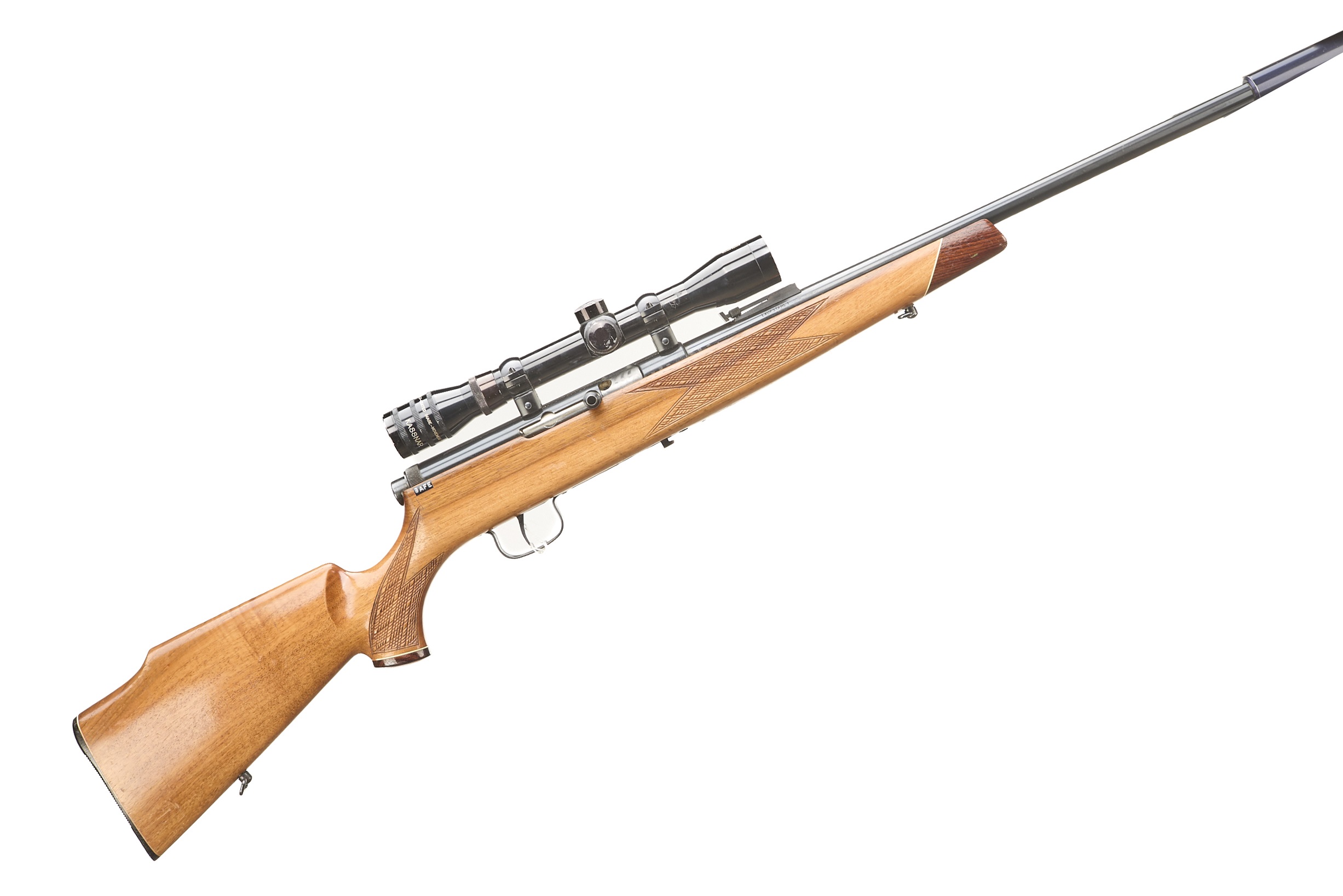 VOERE A .22 LR SEMI AUTO WITH SCOPE AND MODERATOR Ser No 196697;