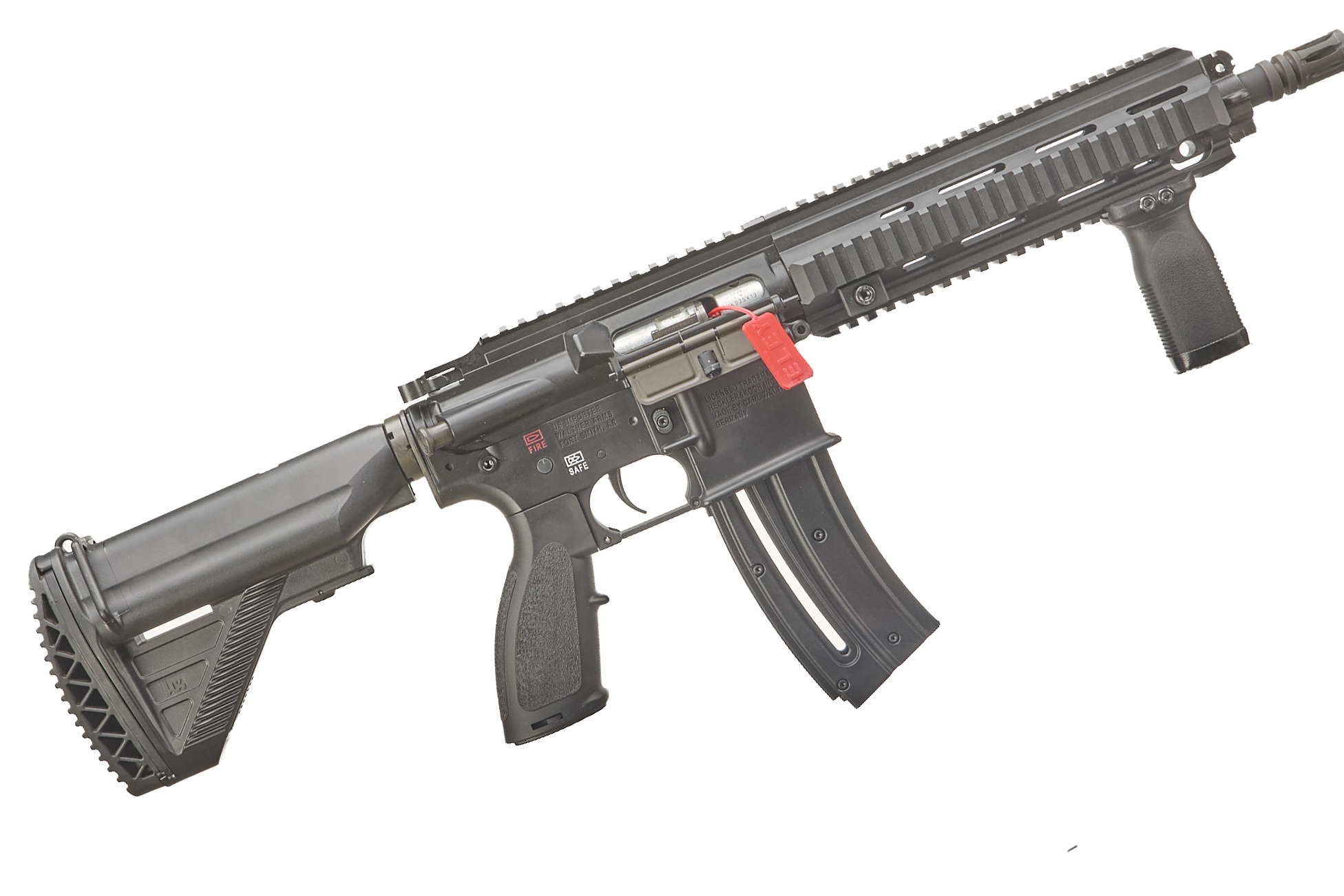 HECKLER & KOCH A Mod 416D .22 SEMI AUTO WITH HARD CASE Ser No HK025413;