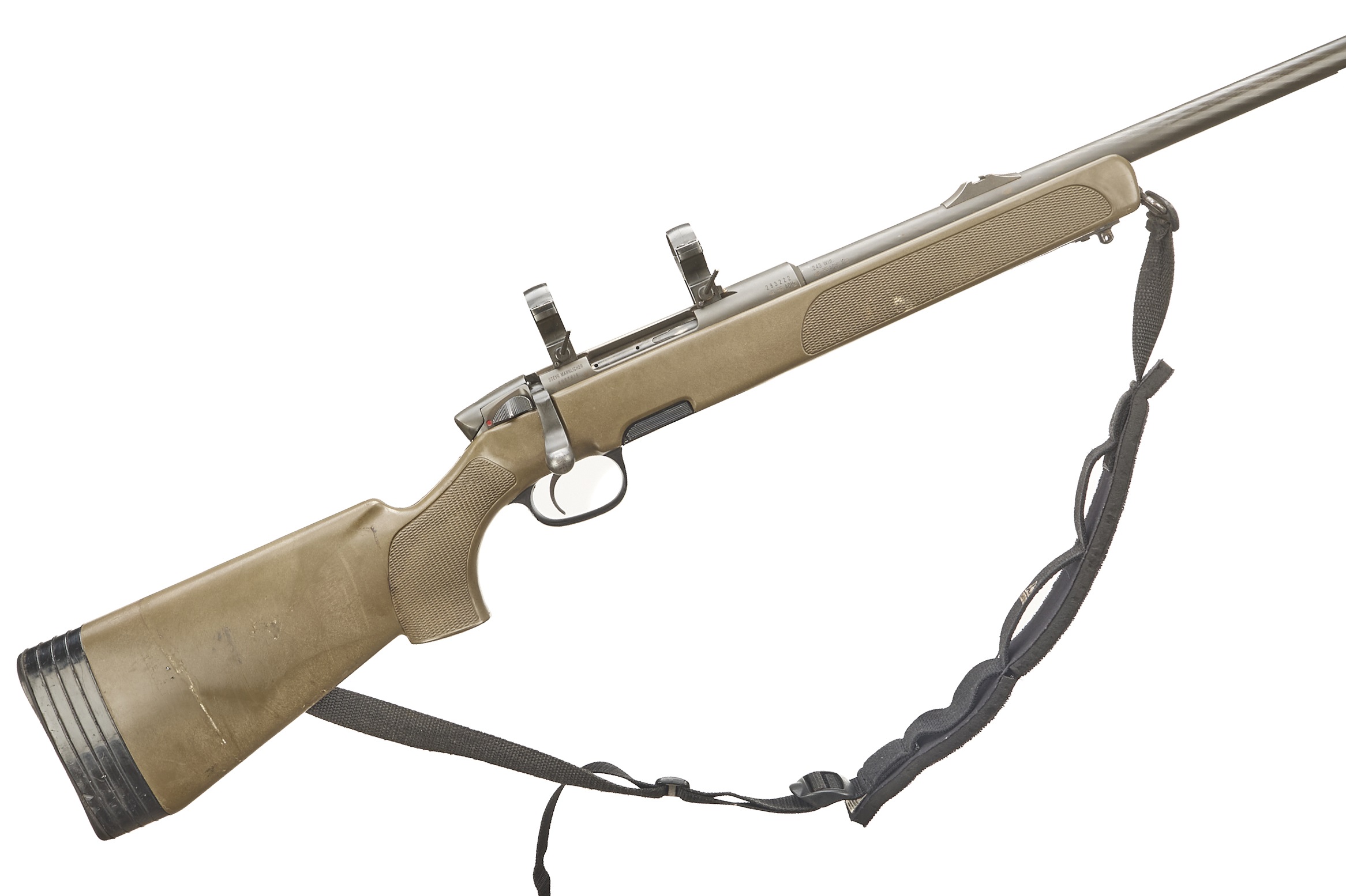 STEYR MANNLICHER A Mod SSG69 .243 WIN BOLT ACTION WITH PROOFED MODERATOR Ser No 283222;