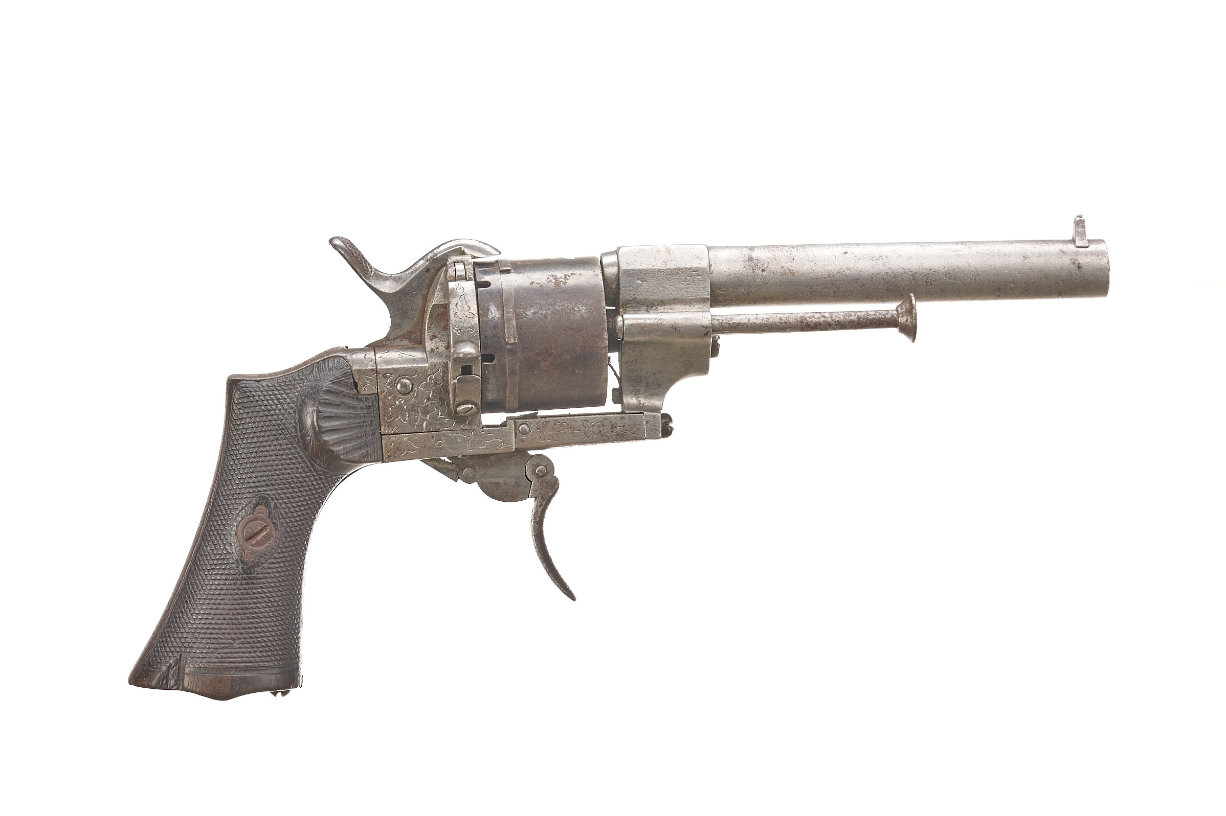 A 9mm LEFAUCHEUX PINFIRE REVOLVER Ser No 9330;