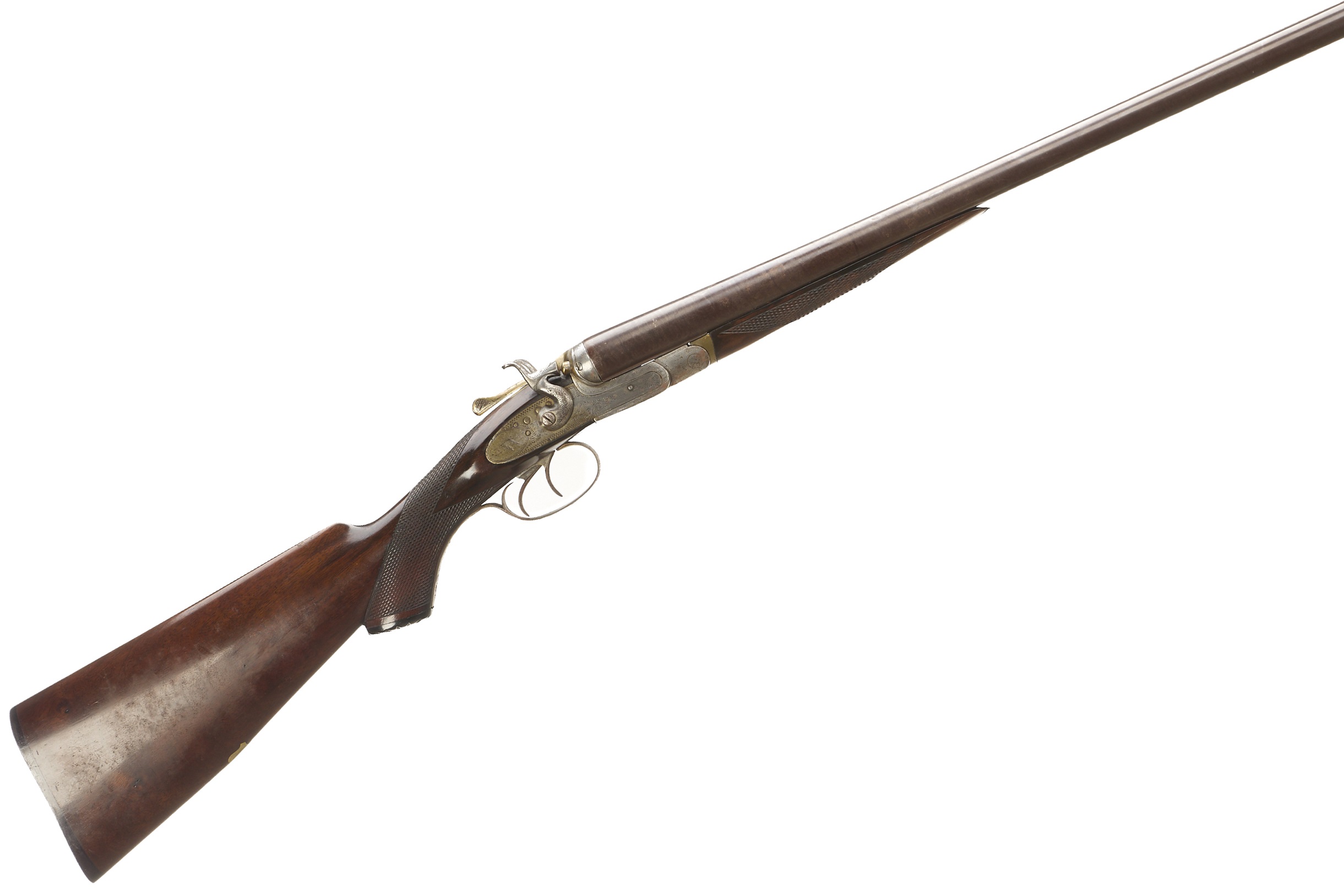 ALEX HENDERSON A 14-BORE DAMASCUS HAMMERGUN Ser No 1029;
