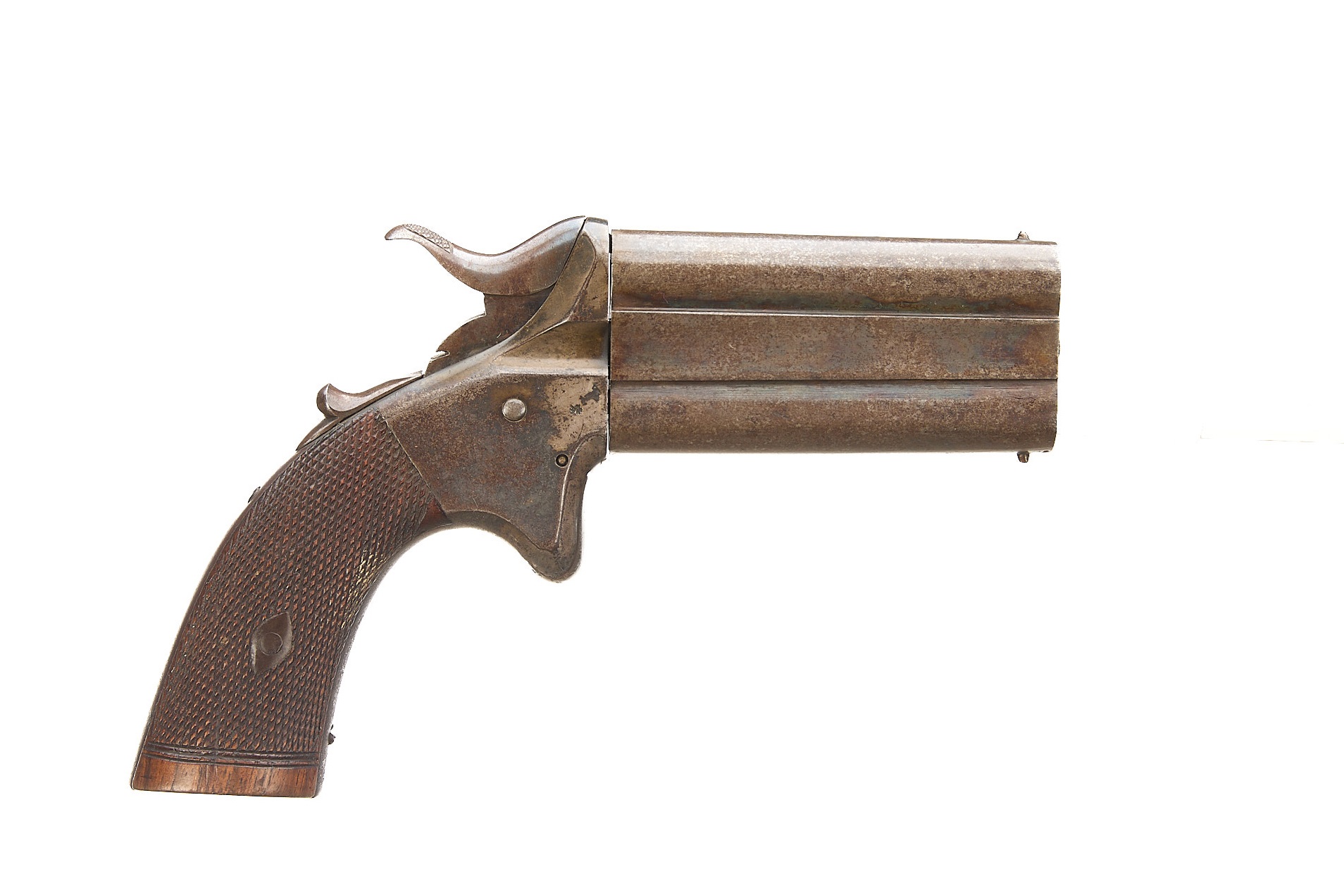 NVM A .30R WOODWARD'S PATENT OVER AND UNDER TURN-OVER POCKET PISTOL Ser No 5406;