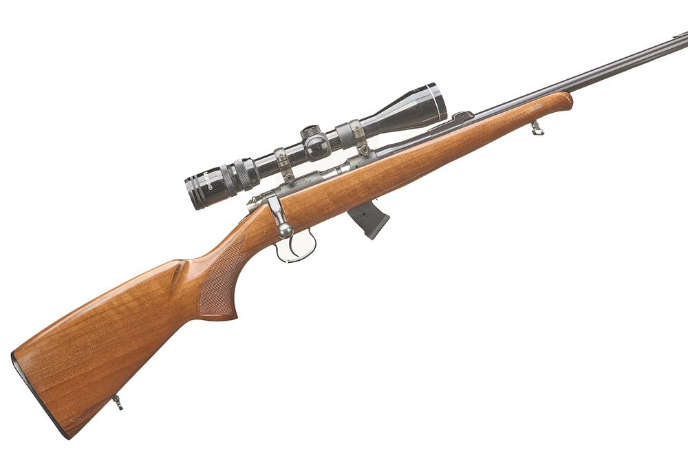 Lot 281a: CZ A Mod 452-2EZKM .22LR BOLT ACTION WITH TASCO 3-9X40 SCOPE Ser No 610063;