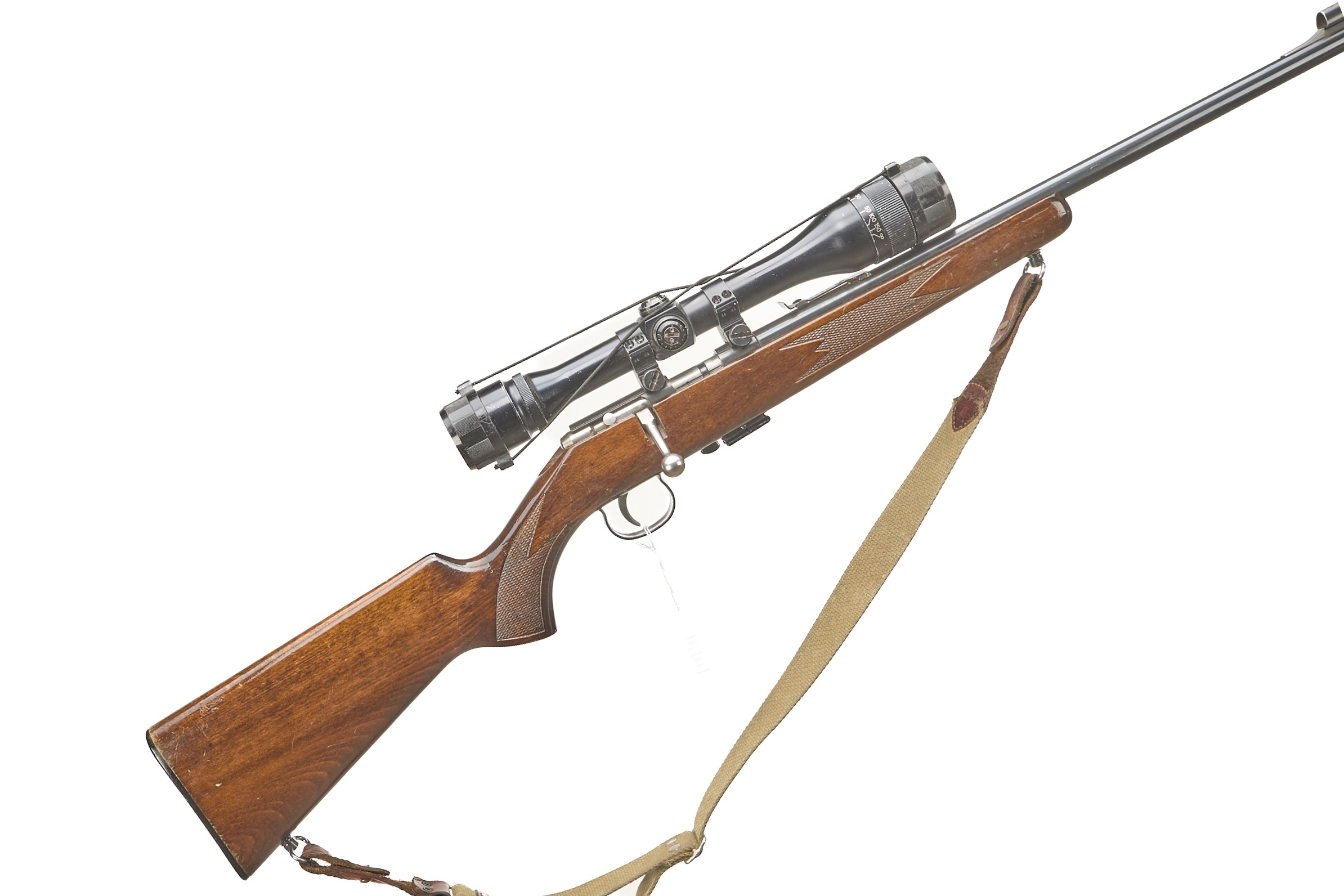 ANSCHUTZ A Mod 1450 .22 LR BOLT ACTION & PARKER HALE MODERATOR & SCOPE Ser No 1307897;