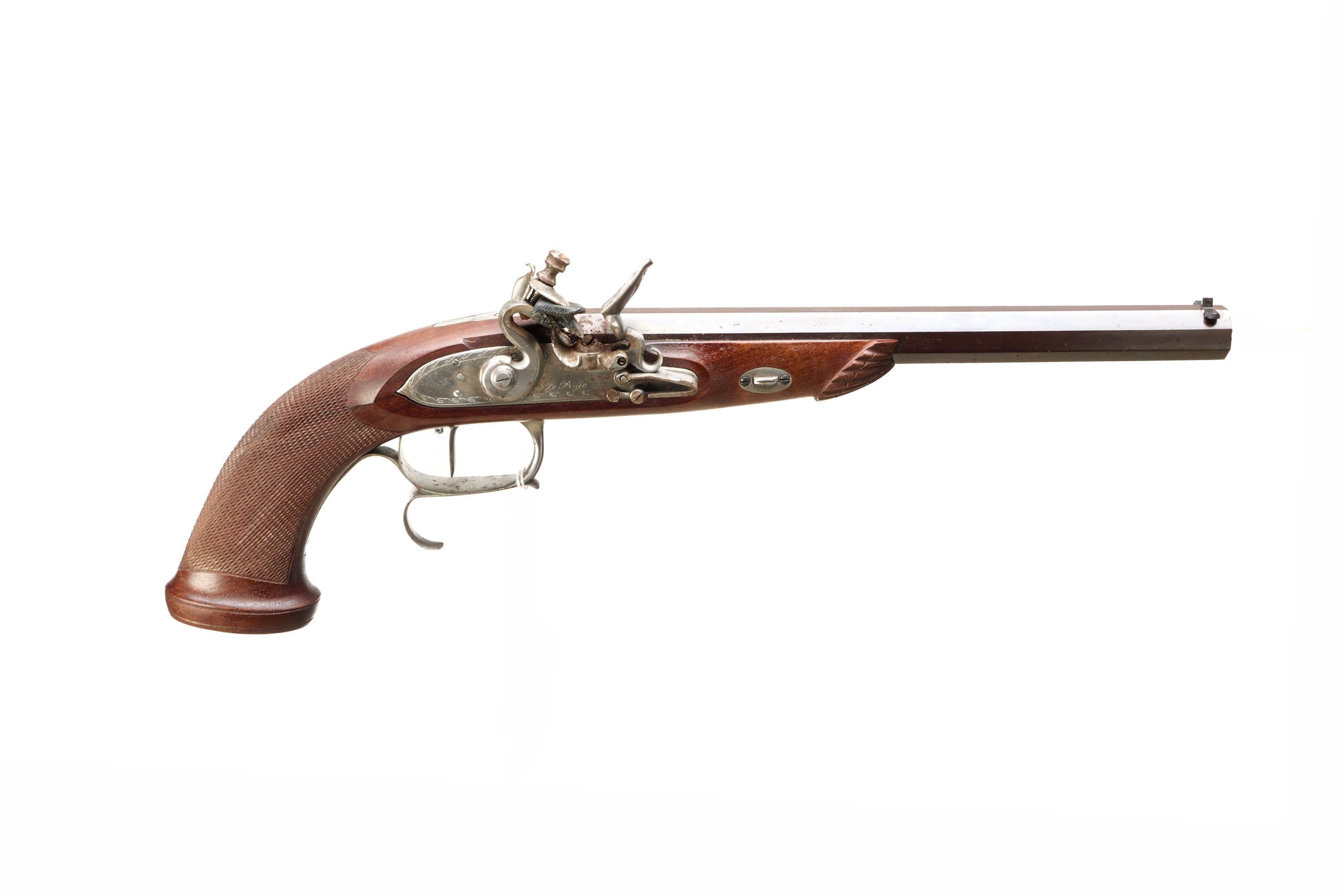 PEDERSOLI A Mod LA PAGE FLINTLOCK BLACK POWDER PISTOL Ser No F03508;